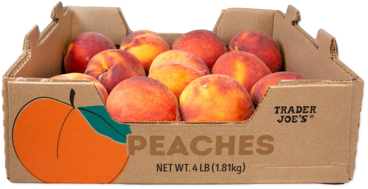 Peaches 4 lb Box Juicy Sweet California Stone Fruit