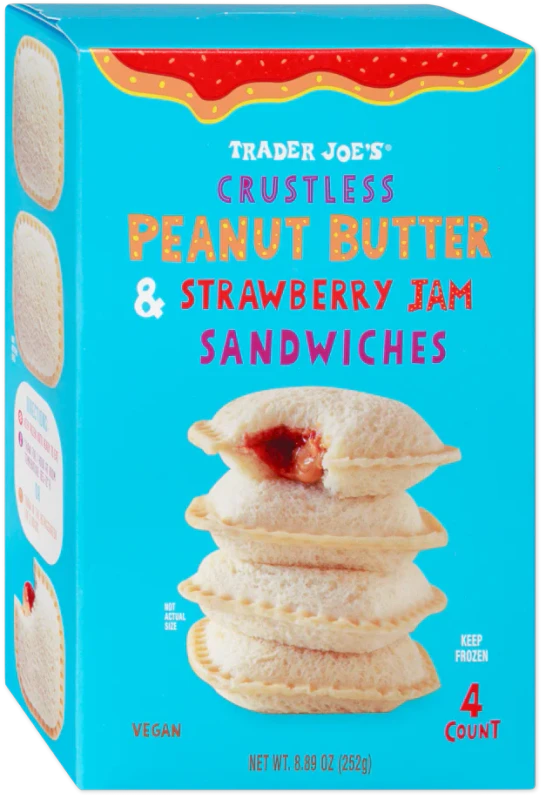 Crustless Peanut Butter Strawberry Jam Sandwich Ready Snack 8.89 Oz