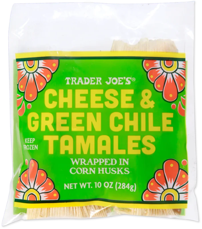 Cheese Green Chile Tamales Frozen Mexican Savory Meal 10 Oz