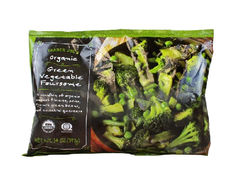 Organic Green Vegetable Foursome Frozen Mixed Veggie Blend 14 Oz