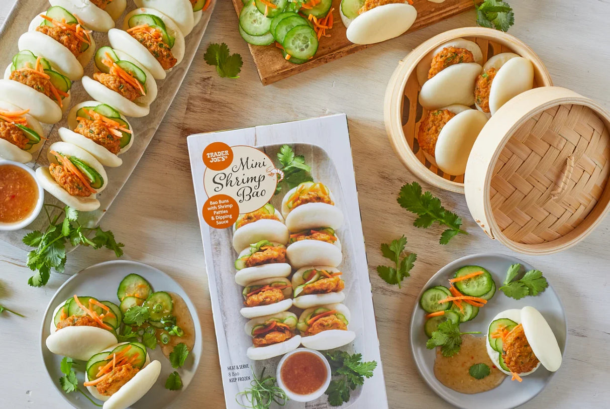 Mini Shrimp Bao Soft Bun Seafood Dumpling Snack 10.48 Oz