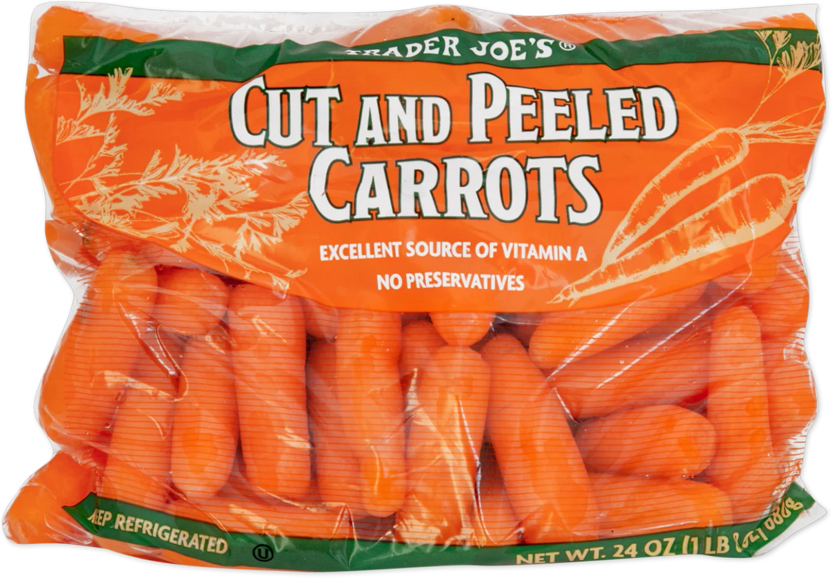 Cut and Peeled Carrots Fresh Crisp Sweet Baby Carrots for Cooking and Snacking - 24 Oz