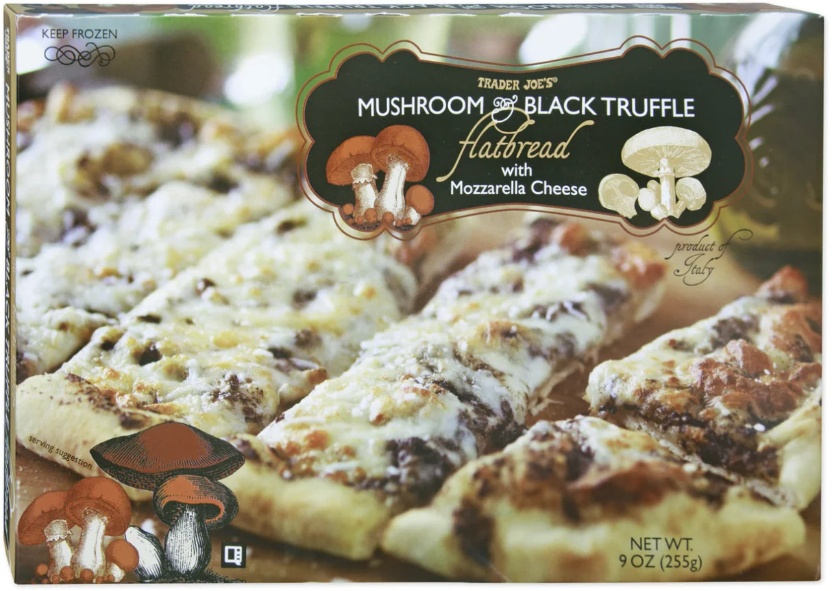 Mushroom & Black Truffle Flatbread Italian Cheese Pizza 9 Oz