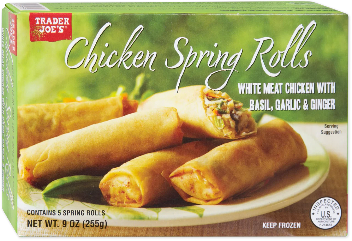 Chicken Spring Rolls Crispy Asian Frozen Appetizer 9 Oz