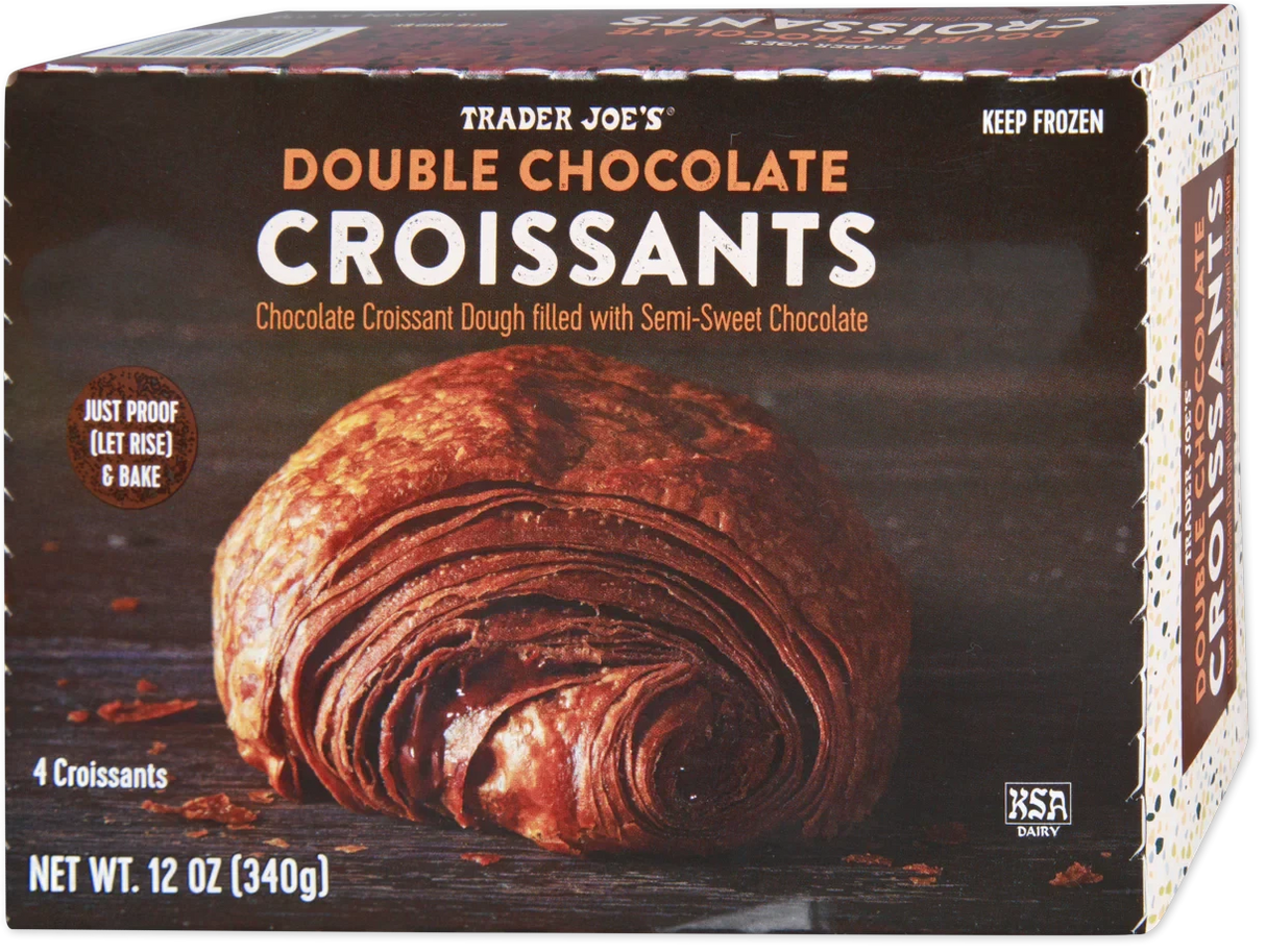 Double Chocolate Croissants Flaky Butter Pastry with Rich Chocolate 12 Oz
