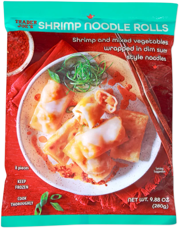 Shrimp Noodle Rolls Dim Sum Style Frozen Seafood Meal 9.88 Oz