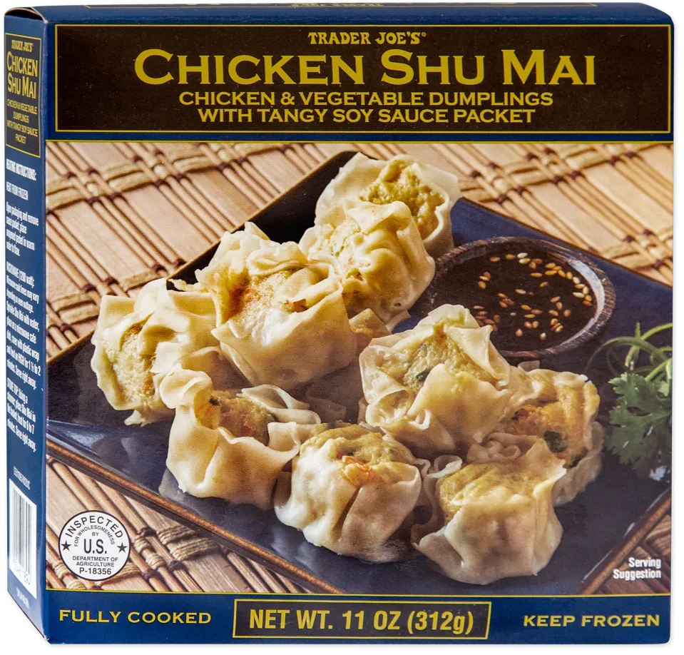 Chicken Shu Mai Dumplings Frozen Dim Sum with Soy Sauce 11 Oz