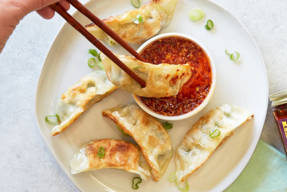 Chicken Gyoza Potstickers Frozen Dumplings with Savory Filling 16 Oz