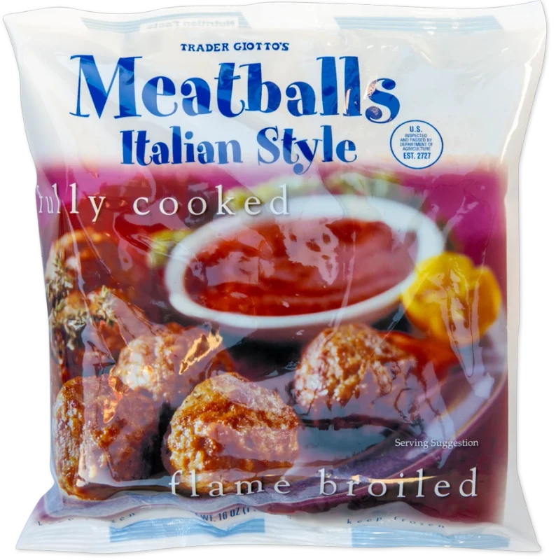Italian Style Beef Meatballs Fully Cooked Frozen Ready Meal 16 Oz