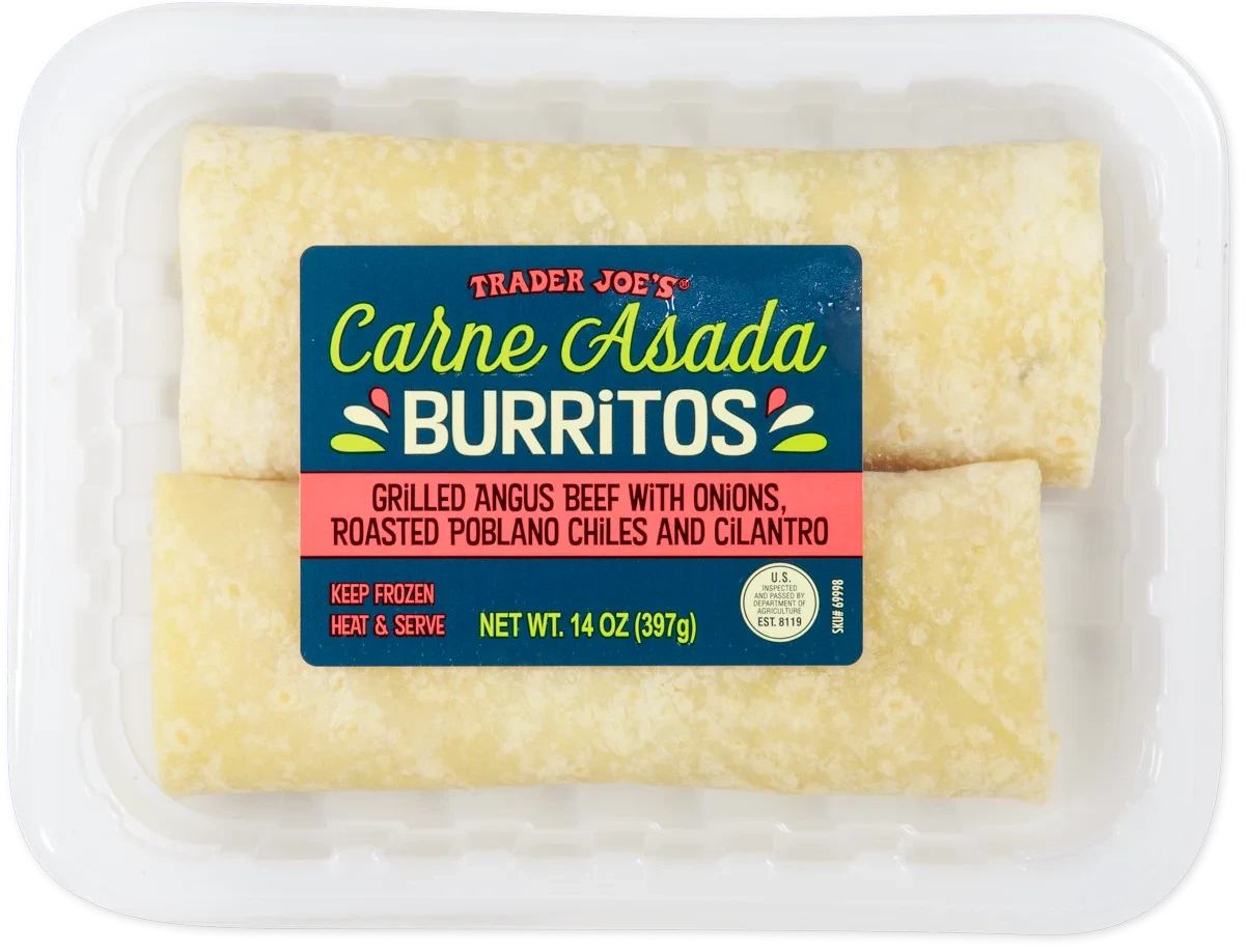 Carne Asada Burritos Beef Frozen Wrap Ready Meal 14 Oz