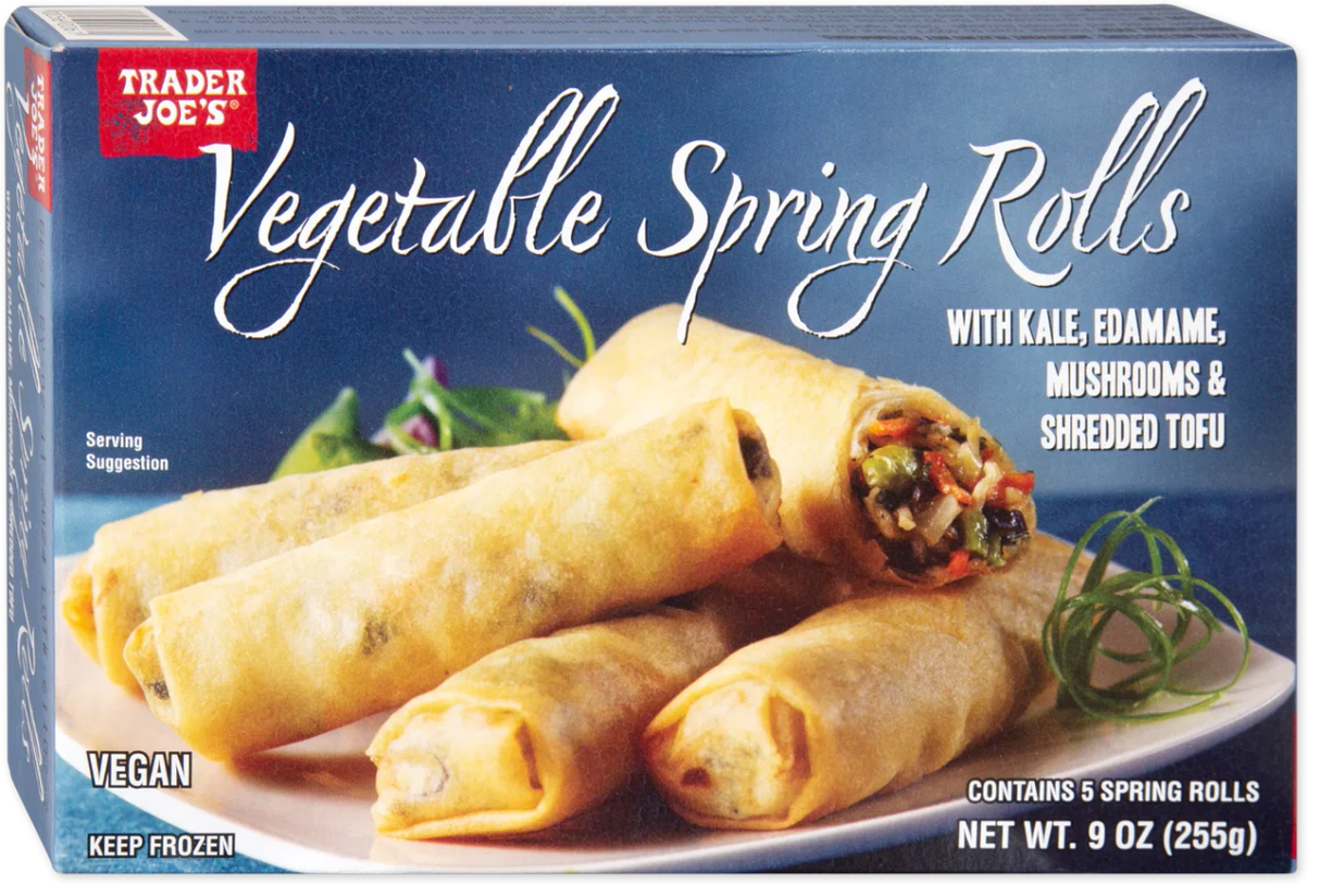 Vegetable Spring Rolls Crispy Vegan Frozen Snack 9 Oz