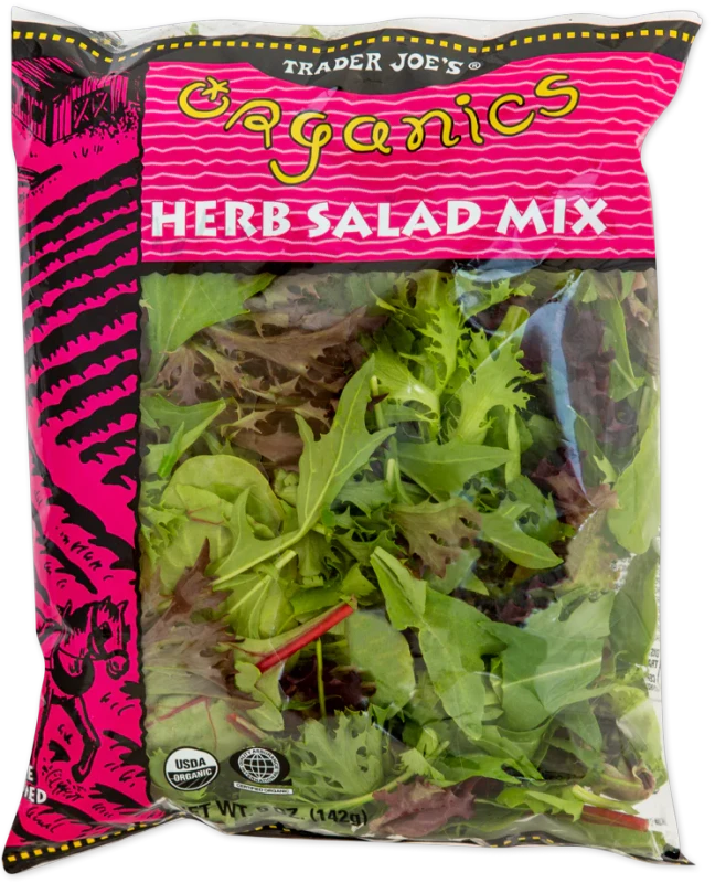 Organic Herb Salad Mix Fresh Assorted Greens and Herbs for Healthy Salads - 5 Oz