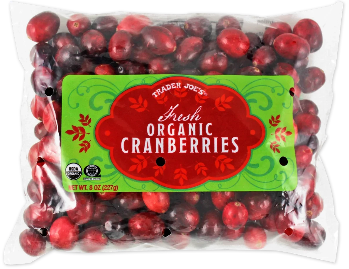 Organic Cranberries Fresh Tart Berries for Baking, Sauces, and Festive Dishes