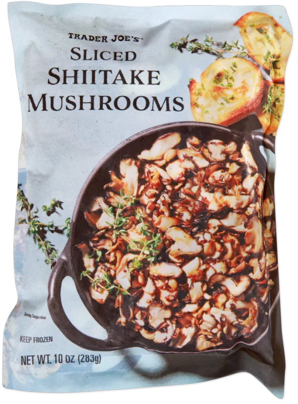 Sliced Shiitake Mushrooms Frozen Ready to Cook Umami Rich 10 Oz