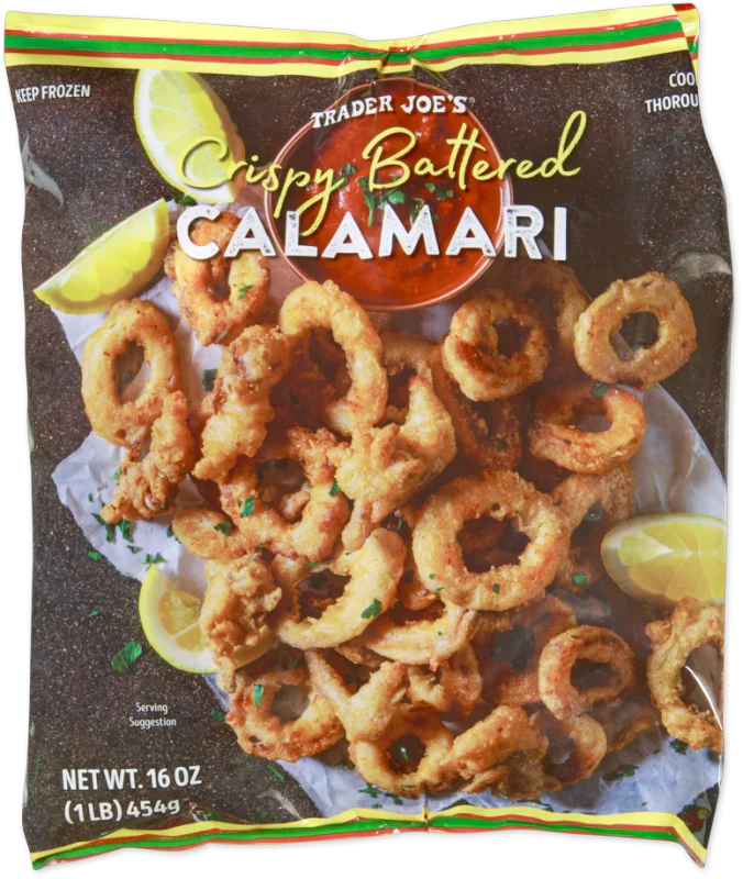 Crispy Battered Calamari Frozen Squid Rings Seafood Snack 16 Oz