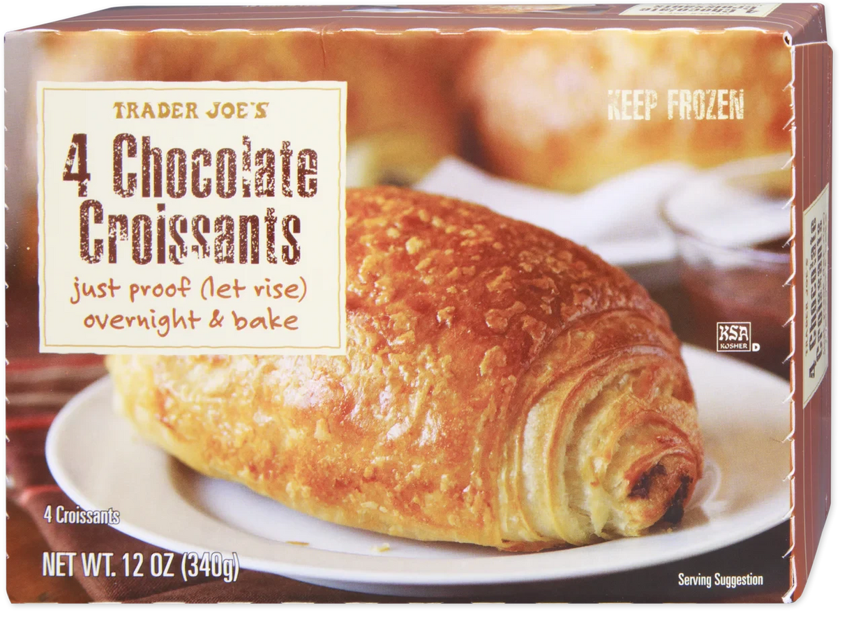 Chocolate Croissants Butter Filled French Pastry Frozen Bake 12 Oz