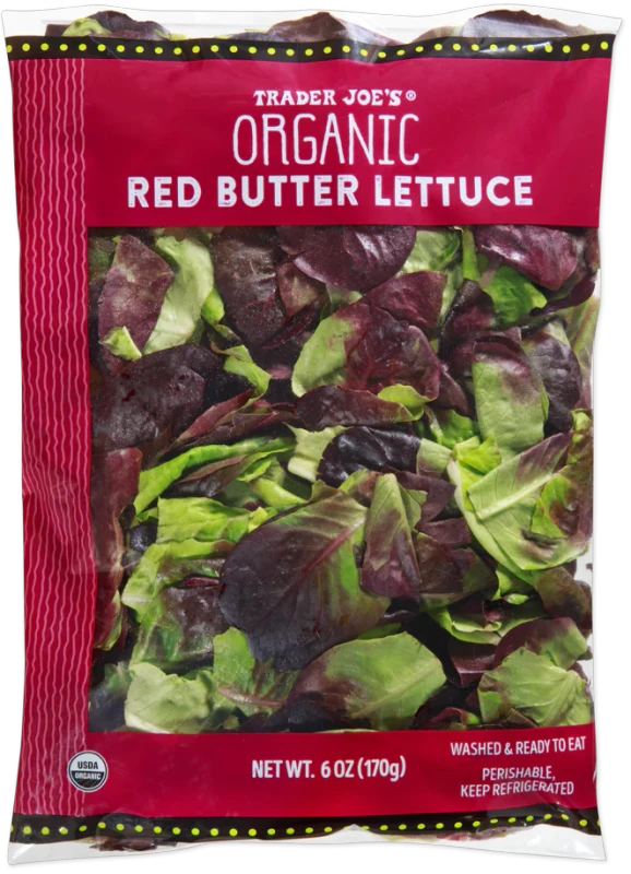 Organic Red Butter Lettuce Fresh Soft Leaf Salad Vegetable - 6 Oz Organic