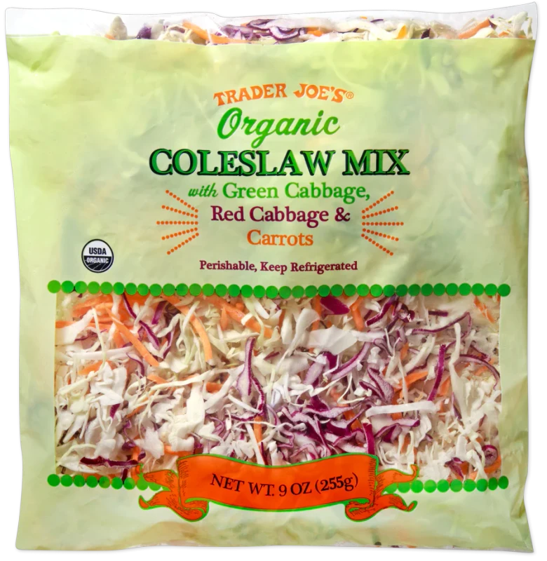 Organic Coleslaw Blend Fresh Pre-Washed Cabbage & Carrots - 9 Oz