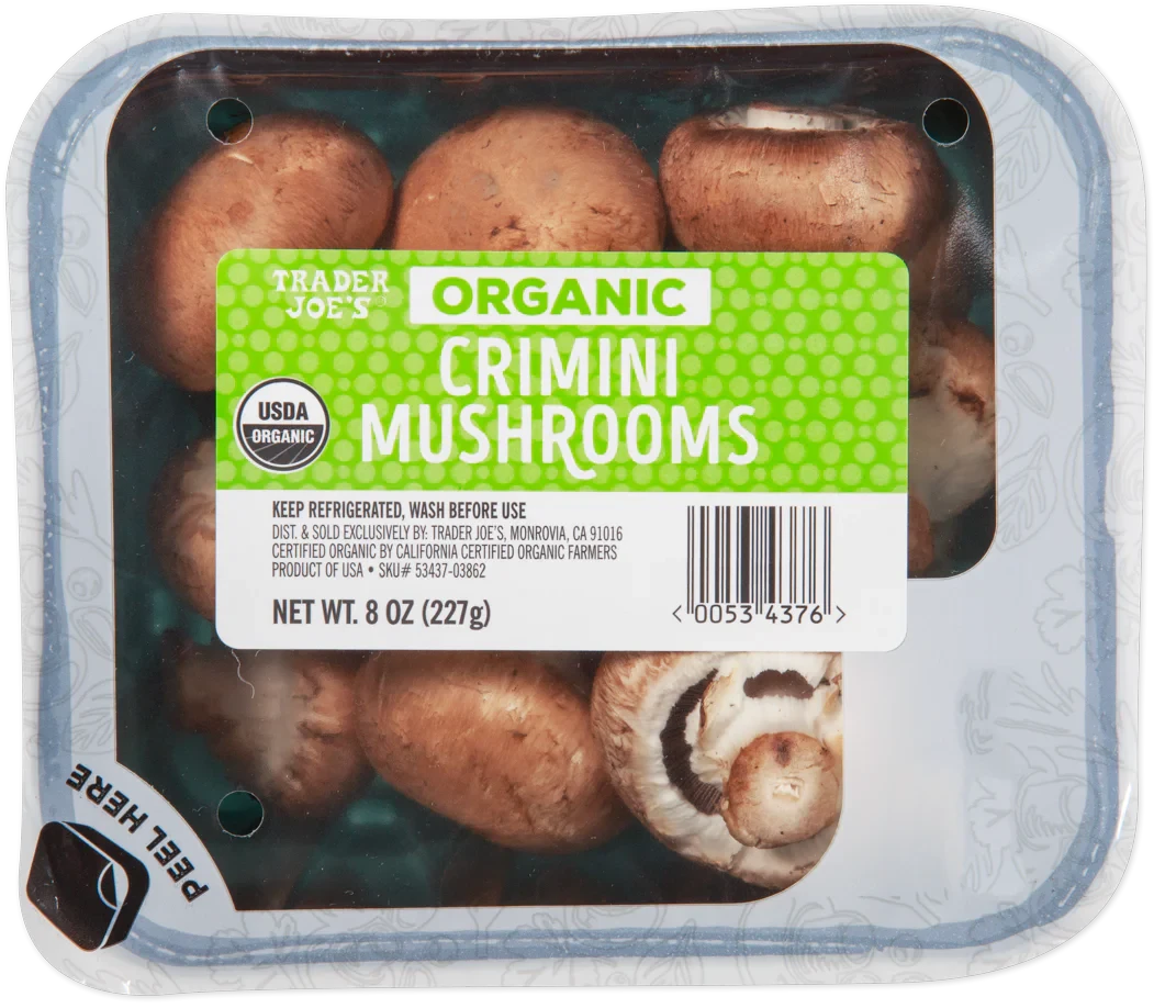 Organic Crimini Mushrooms Fresh Brown Baby Bella Mushrooms - 8 Oz