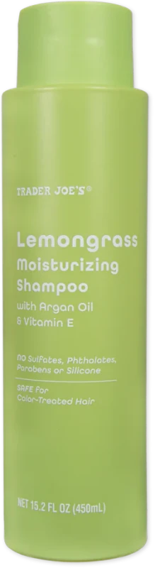 Lemongrass Moisturizing Shampoo Nourishing Botanical Hair Cleanser With Argan & Vitamin E