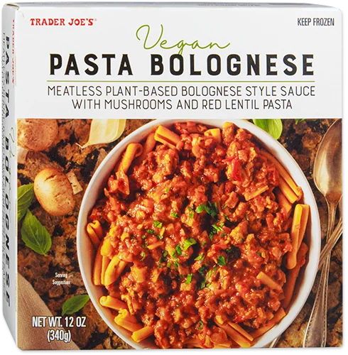 Vegan Pasta Bolognese Bowl High Protein Plant Based Meal 12 Oz