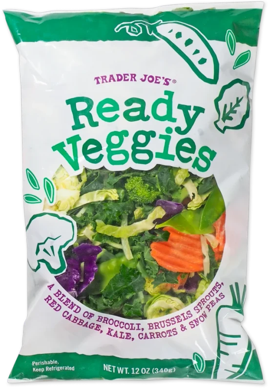 Ready Veggies Pre-Cut Vegetable Blend Broccoli Kale Carrots Brussels Sprouts Snow Peas Fresh - 12 Oz