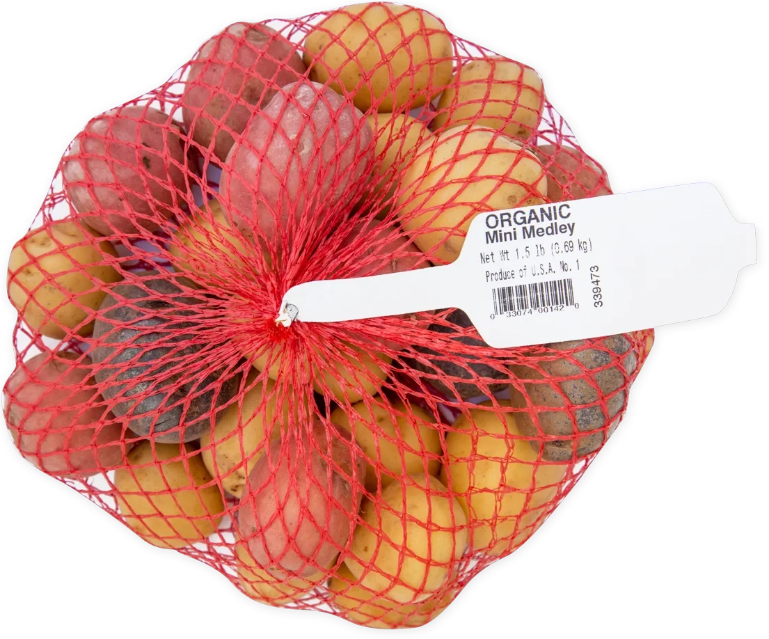 Organic Petite Potato Medley Colorful Mini Red, Gold, and Purple Potatoes for Cooking - 24 Oz