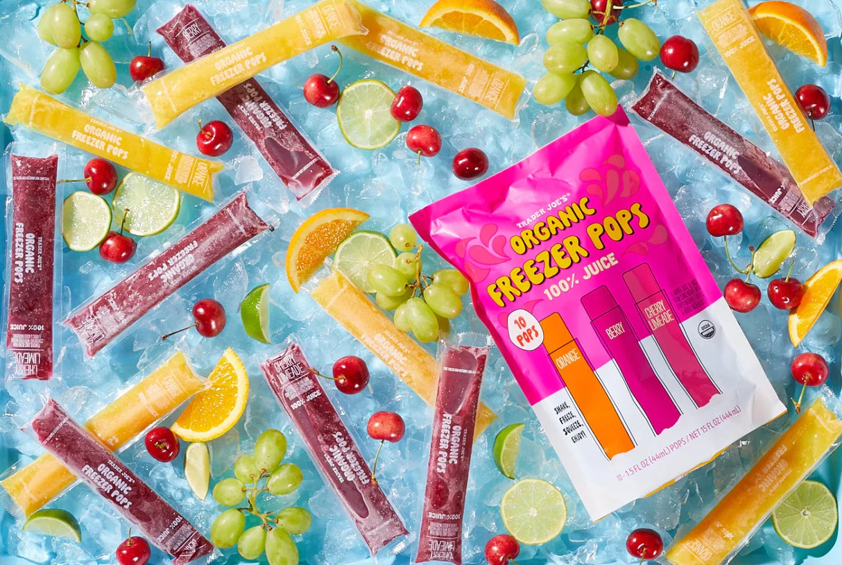 Organic Freezer Pops 100% Juice Ice Pops Mixed Fruit Flavors 15 Fl Oz