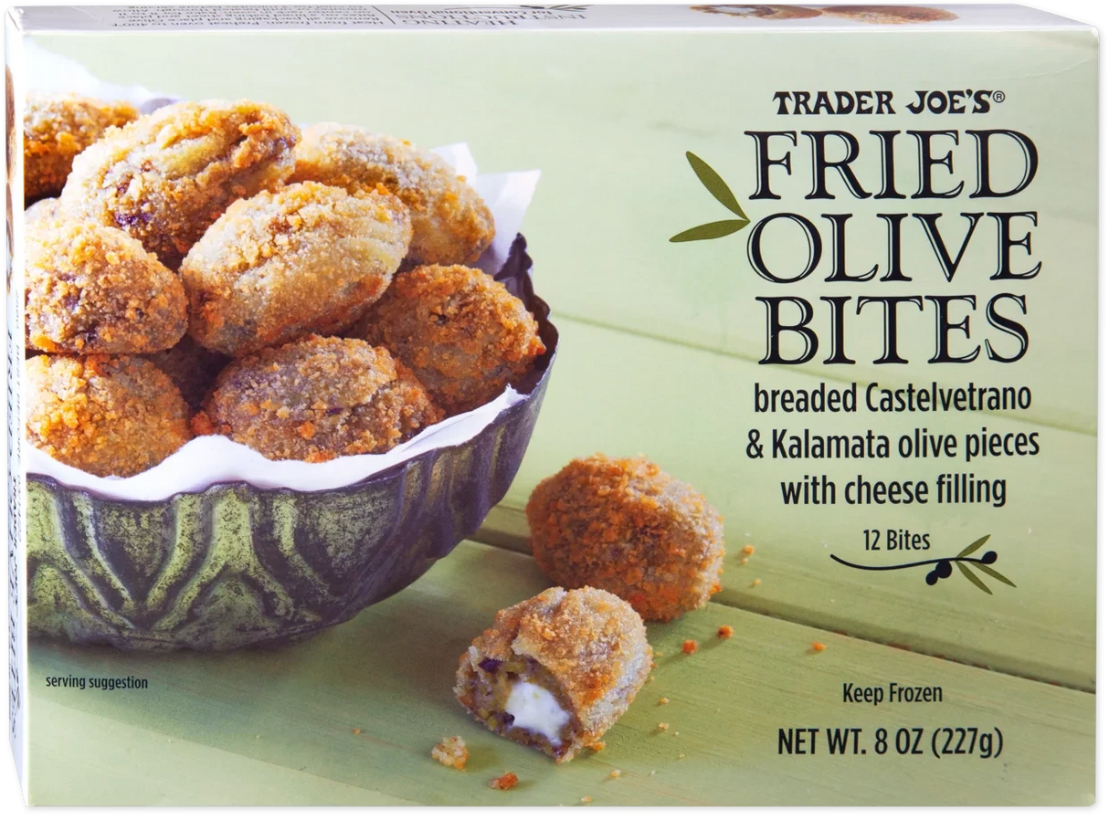 Fried Olive Bites Crispy Cheese Stuffed Frozen Appetizer 8 Oz