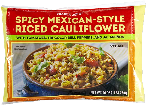 Mexican Style Riced Cauliflower Spicy Vegan Vegetable Bowl 16 Oz