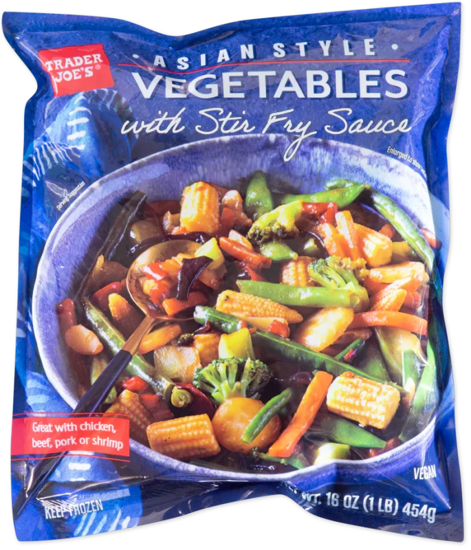 Asian Style Vegetables Stir Fry Mix with Soy Sauce Frozen 16 Oz