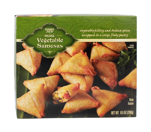 Mini Vegetable Samosas Crispy Indian Snack Frozen Appetizer 8.5 Oz