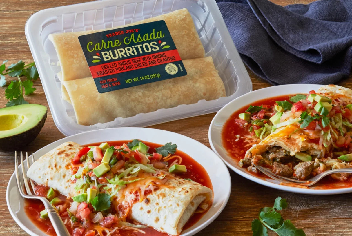 Carne Asada Burritos Beef Frozen Wrap Ready Meal 14 Oz
