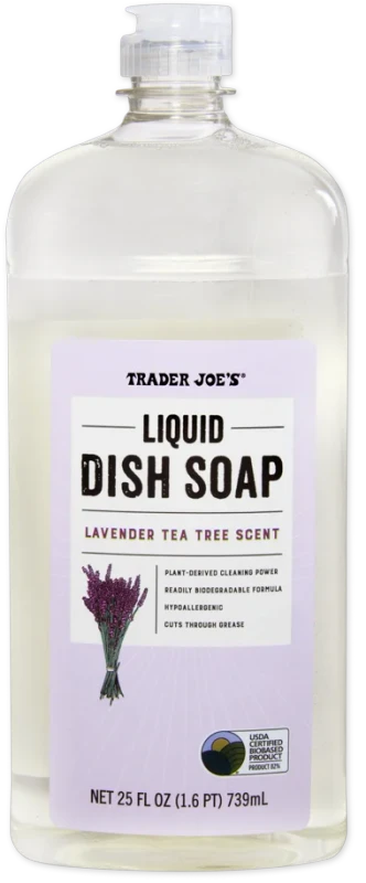 Lavender & Tea Tree Liquid Dish Soap – USDA Certified Biobased Formula (25 fl oz)