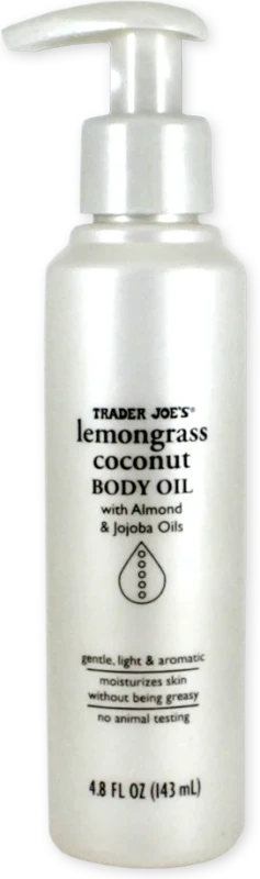 Lemongrass Coconut Body Oil Hydrating Moisturizing Skin Treatment