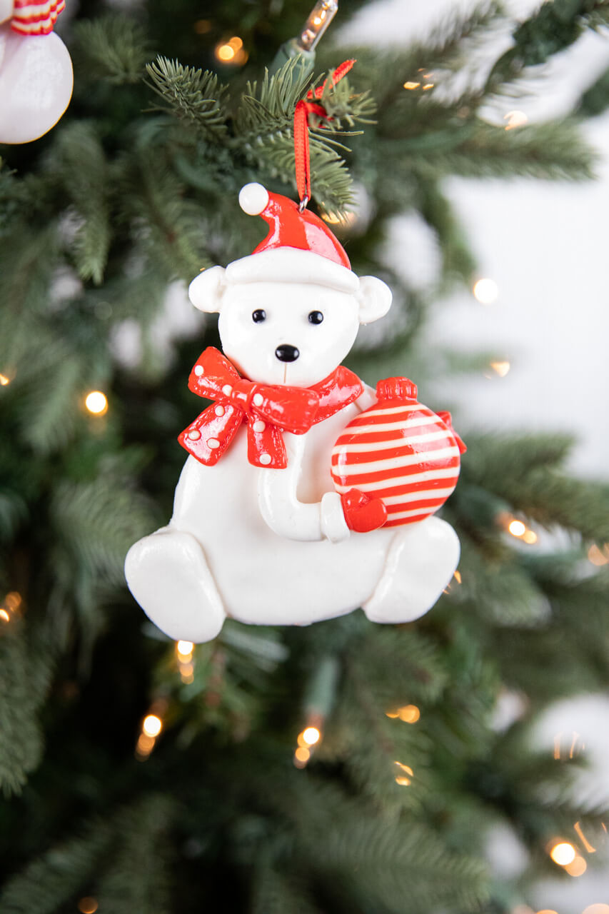 4” Christmas Polar Bear Ornament