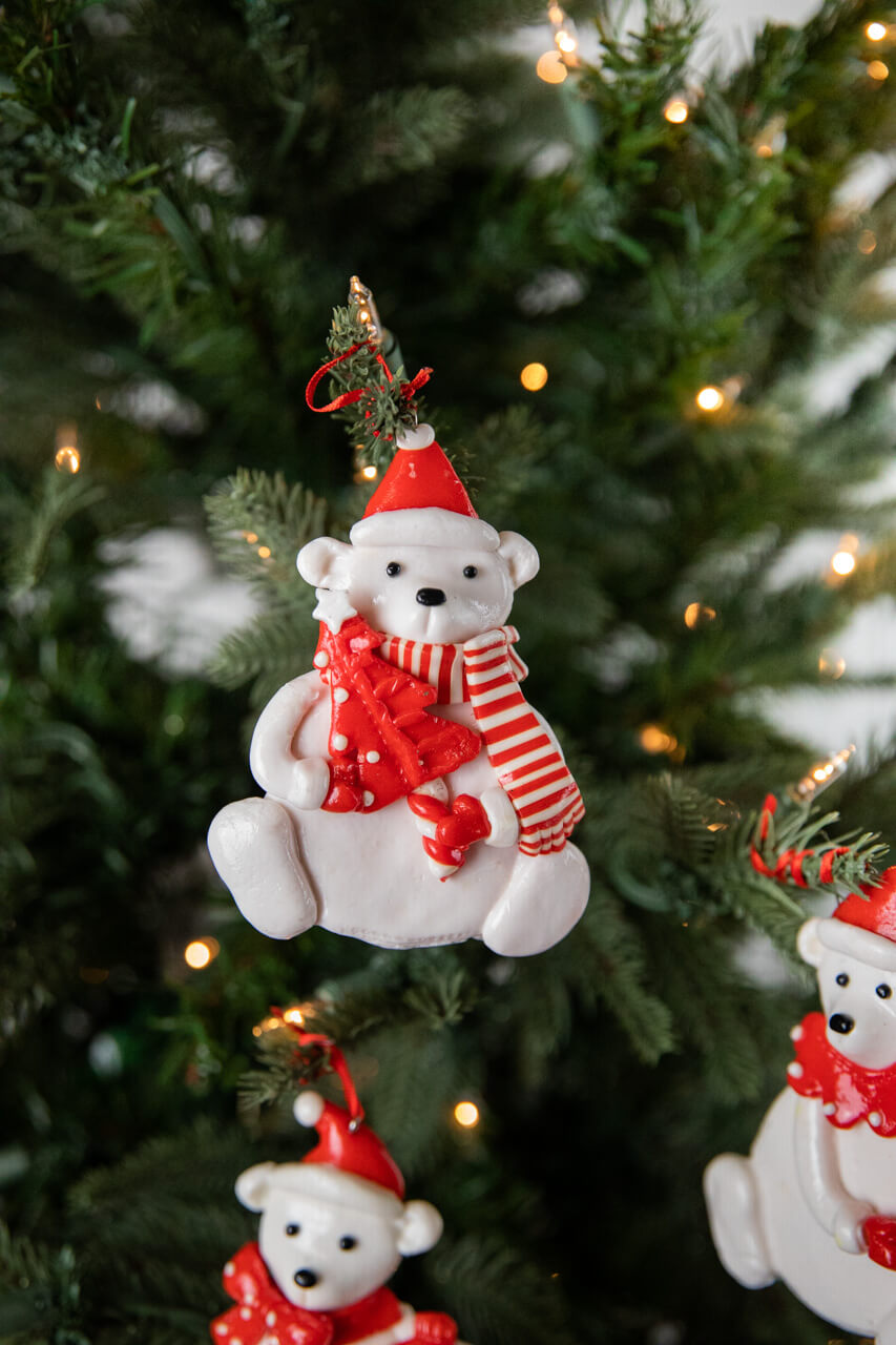 4” Christmas Polar Bear Ornament