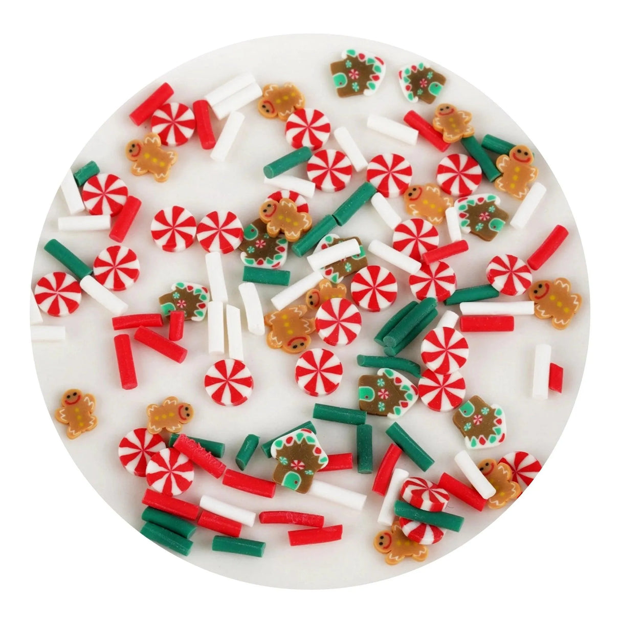Poly Clay Slices - Gingerbread & Candy (2 oz Bag)