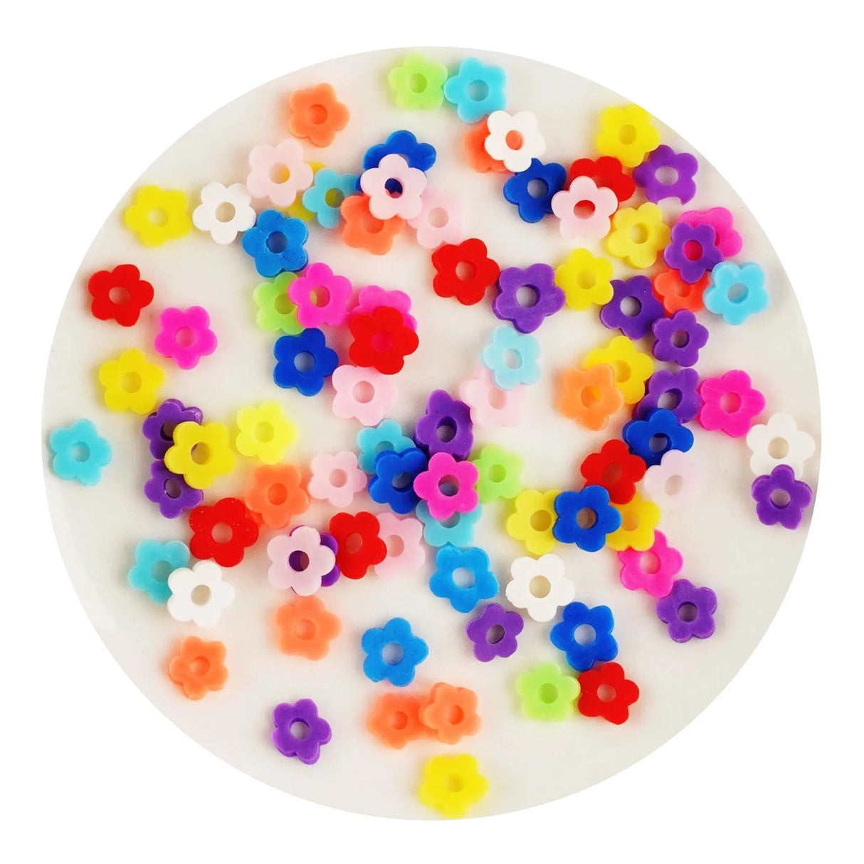 Poly Clay Slices - Pastel Fancy Daisy Flowers (2 oz Bag)