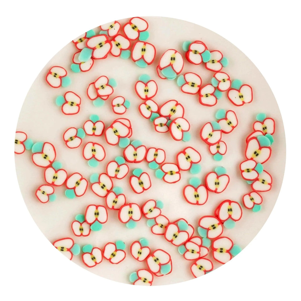 Poly Clay Slices - Red Apple Slices (2 oz Bag)