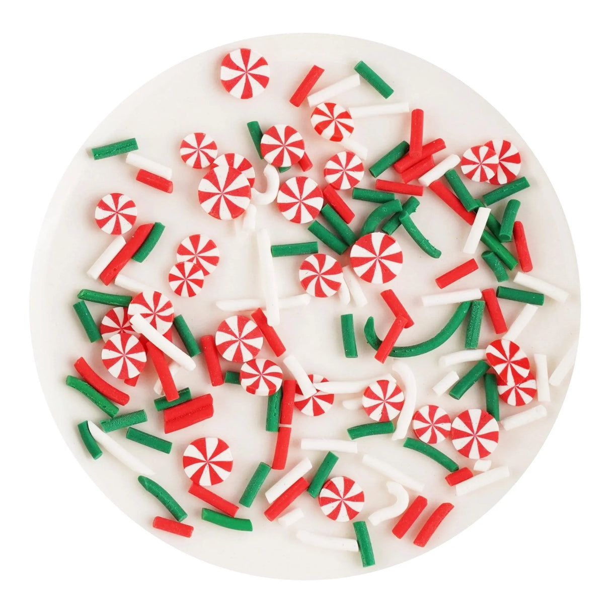 Poly Clay Slices - Red & Green Candy Sprinkles (2 oz Bag)