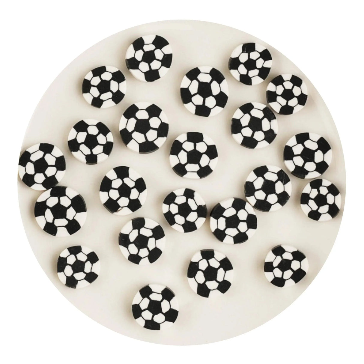 Poly Clay Slices - Soccer Balls (2 oz Bag)
