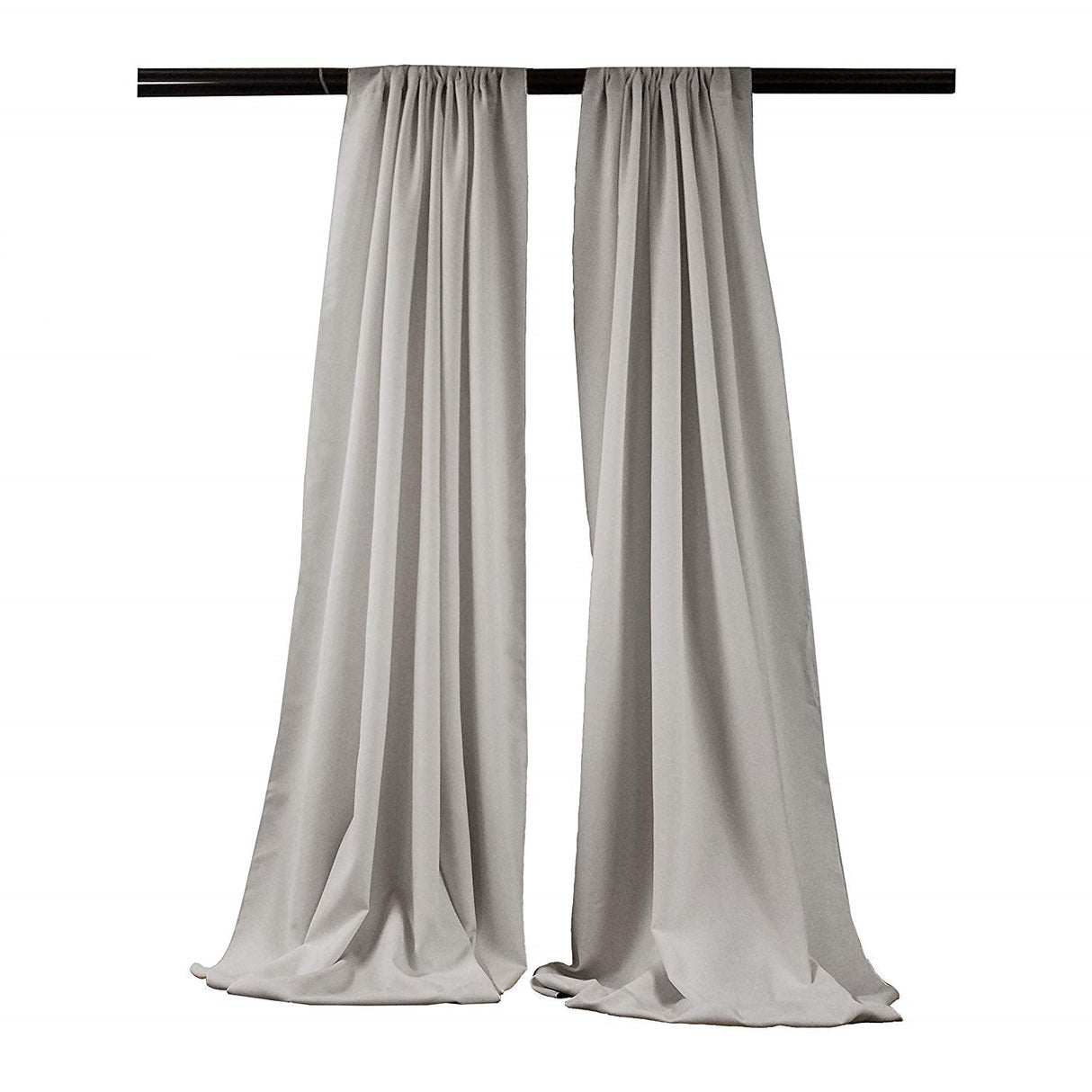 Polyester Poplin Fabric - Backdrop Drape Curtain Panel, Curtain Room Divider, 5 Feet Wide X 9 Feet High, 2 Panels (1 Set)