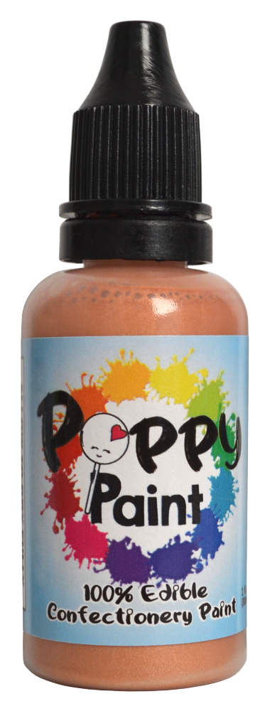 Poppy Paint Rose Gold – FDA Approved Edible Confectionery Paint for Chocolate & Desserts