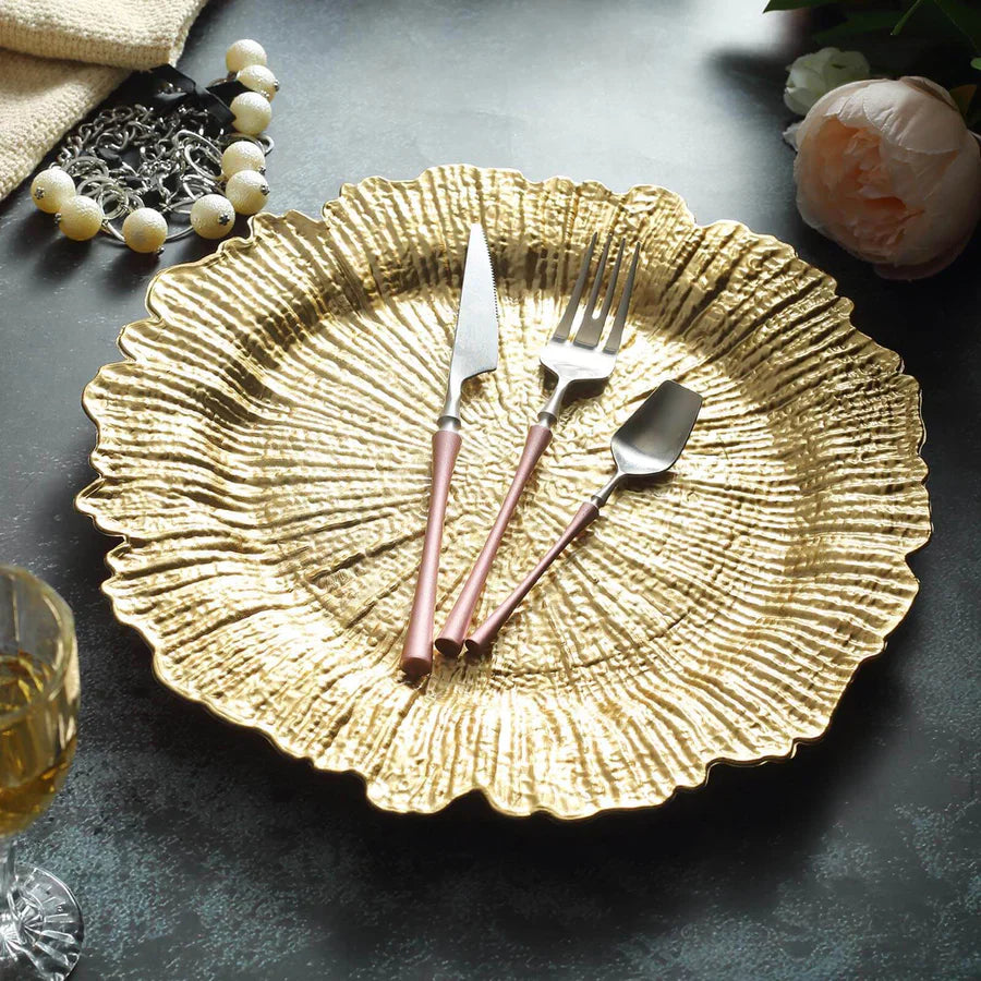 Gold Reef Acrylic Charger Plate 13 Inch