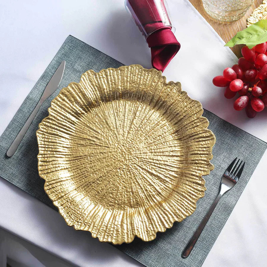 Gold Reef Acrylic Charger Plate 13 Inch