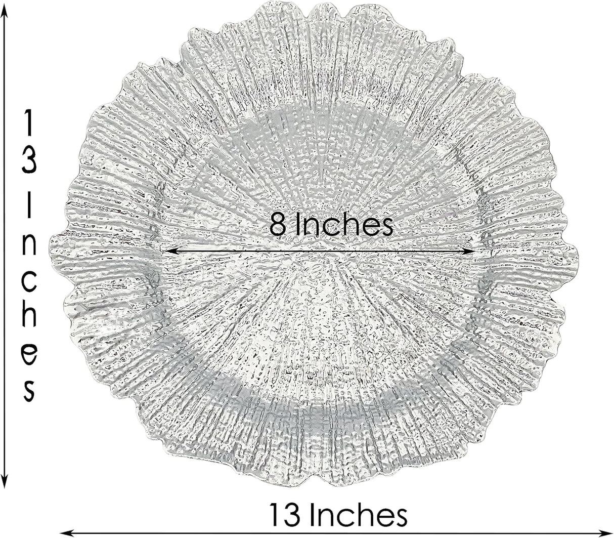 Acrylic Charger Plate 13 Inch Silver Reef