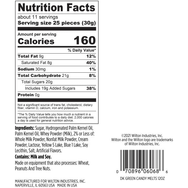 Wilton Candy Melts Dark Green Candy, 12 oz.