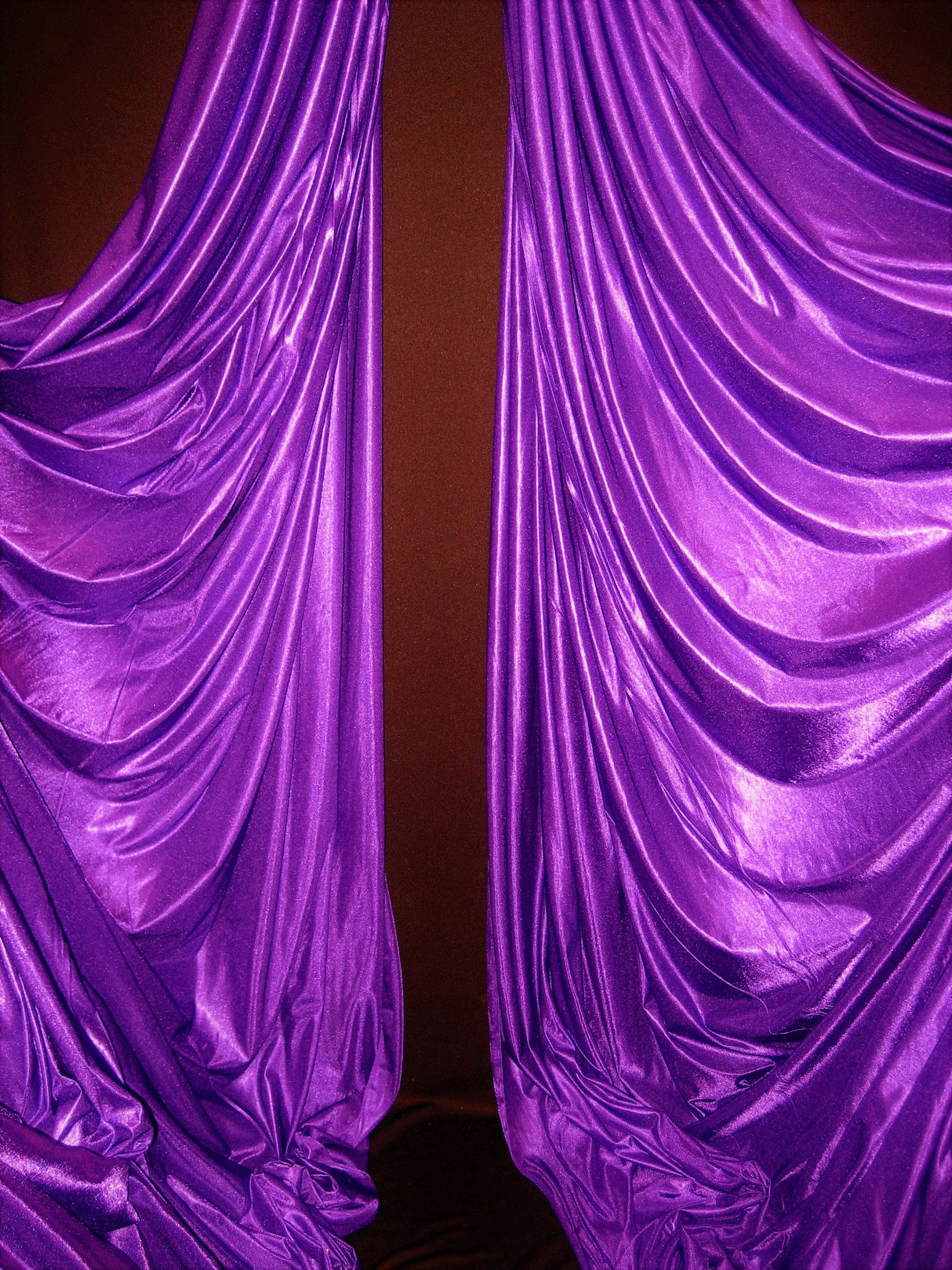 Low Stretch Purple Polyester Fabric - Purple, 108"-120" Width (1 Yard)