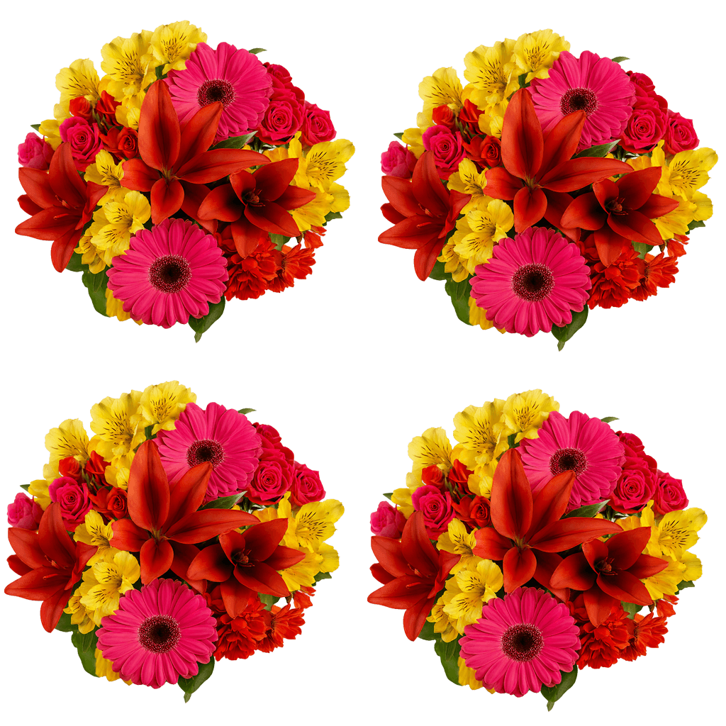 Purple Fall Flower Bouquets Fresh Seasonal Arrangement Set